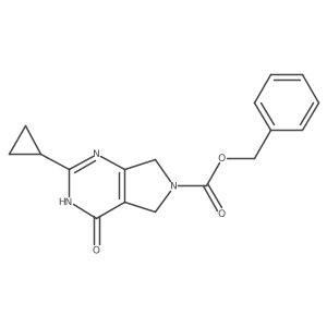 Benzyl 2-cyclopropyl-4-oxo-5,7-dihydro-3H-pyrrolo[3,4-d]pyrimidine-6(4H)-carboxylate Structure