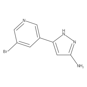 3-Amino-5-(5-bromo-3-pyridyl)pyrazole结构式