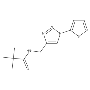 2,2-dimethyl-N-{[1-(thiophen-2-yl)-1H-1,2,3-triazol-4-yl]methyl}propanamide Structure