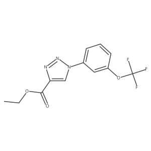 ethyl 1-[3-(trifluoromethoxy)phenyl]-1H-1,2,3-triazole-4-carboxylate结构式
