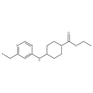 Ethyl 4-{[6-(fluoromethyl)pyrimidin-4-yl]amino}piperidine-1-carboxylate Structure