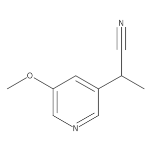 2-(5-Methoxypyridin-3-yl)propanenitrile Structure