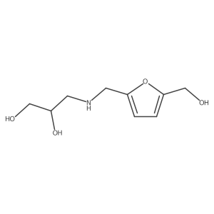 (2R)-3-({[5-(hydroxymethyl)furan-2-yl]methyl}amino)propane-1,2-diol结构式