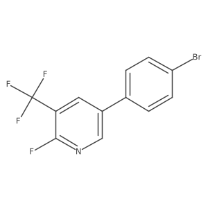 5-(4-Bromophenyl)-2-fluoro-3-(trifluoromethyl)pyridine Structure