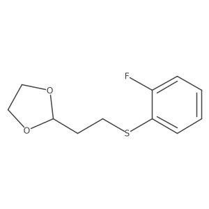 2-{2-[(2-Fluorophenyl)sulfanyl]ethyl}-1,3-dioxolane Structure