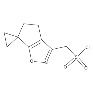 {4,5-Dihydrospiro[cyclopenta[d][1,2]oxazole-6,1'-cyclopropane]-3-yl}methanesulfonyl chloride结构式