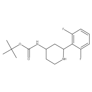 tert-butyl N-[2-(2,6-difluorophenyl)piperidin-4-yl]carbamate Structure