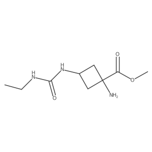 Methyl 1-amino-3-[(ethylcarbamoyl)amino]cyclobutane-1-carboxylate结构式