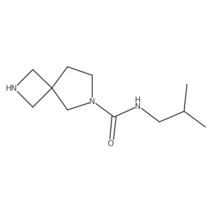 N-(2-methylpropyl)-2,6-diazaspiro[3.4]octane-6-carboxamide结构式