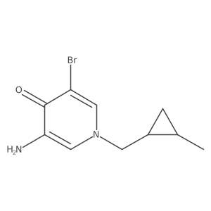 3-Amino-5-bromo-1-[(2-methylcyclopropyl)methyl]-1,4-dihydropyridin-4-one结构式