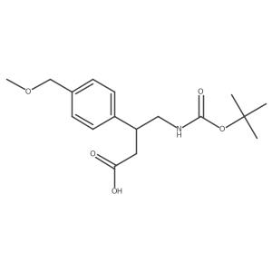 4-{[(Tert-butoxy)carbonyl]amino}-3-[4-(methoxymethyl)phenyl]butanoic acid结构式