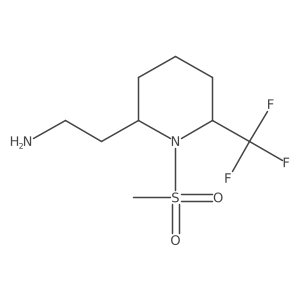 2-[1-Methanesulfonyl-6-(trifluoromethyl)piperidin-2-yl]ethan-1-amine Structure