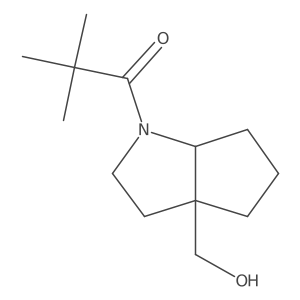 1-[3a-(Hydroxymethyl)-octahydrocyclopenta[b]pyrrol-1-yl]-2,2-dimethylpropan-1-one Structure