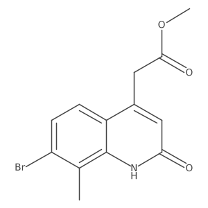 Methyl 2-(7-bromo-2-hydroxy-8-methylquinolin-4-yl)acetate Structure