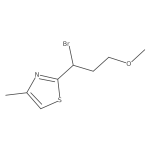 2-(1-Bromo-3-methoxypropyl)-4-methyl-1,3-thiazole结构式