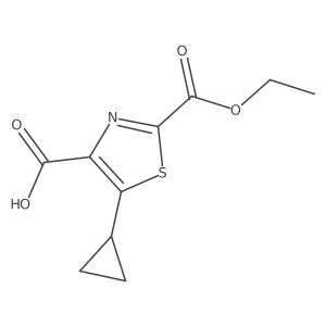 5-Cyclopropyl-2-(ethoxycarbonyl)-1,3-thiazole-4-carboxylic acid Structure