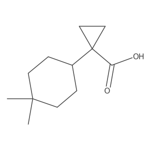 1-(4,4-Dimethylcyclohexyl)cyclopropane-1-carboxylic acid结构式
