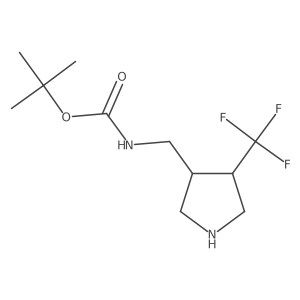 Rel-tert-butyl (((3R,4S)-4-(trifluoromethyl)pyrrolidin-3-yl)methyl)carbamate结构式