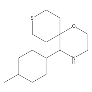5-(4-Methylcyclohexyl)-1-oxa-9-thia-4-azaspiro[5.5]undecane结构式