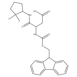 3-[(2,2-difluorocyclopentyl)carbamoyl]-3-({[(9H-fluoren-9-yl)methoxy]carbonyl}amino)propanoic acid结构式
