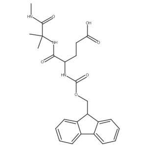 4-({[(9H-fluoren-9-yl)methoxy]carbonyl}amino)-4-{[1-methyl-1-(methylcarbamoyl)ethyl]carbamoyl}butanoic acid结构式