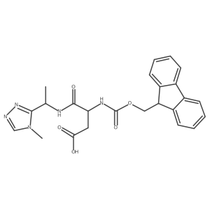 3-({[(9H-fluoren-9-yl)methoxy]carbonyl}amino)-3-{[1-(4-methyl-4H-1,2,4-triazol-3-yl)ethyl]carbamoyl}propanoic acid Structure