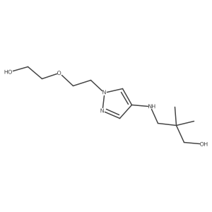 3-({1-[2-(2-hydroxyethoxy)ethyl]-1H-pyrazol-4-yl}amino)-2,2-dimethylpropan-1-ol Structure