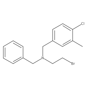 Benzyl(2-bromoethyl)[(4-chloro-3-methylphenyl)methyl]amine结构式