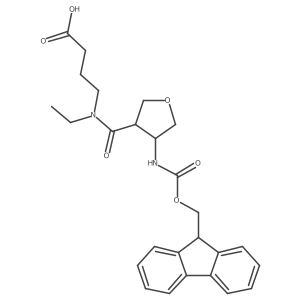 4-{N-ethyl-1-[4-({[(9H-fluoren-9-yl)methoxy]carbonyl}amino)oxolan-3-yl]formamido}butanoic acid结构式
