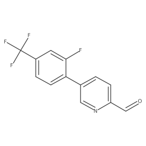5-[2-Fluoro-4-(trifluoromethyl)phenyl]pyridine-2-carbaldehyde Structure