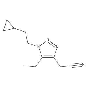 2-[1-(2-cyclopropylethyl)-5-ethyl-1H-1,2,3-triazol-4-yl]acetonitrile Structure