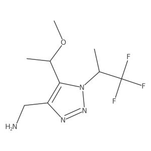 [5-(1-methoxyethyl)-1-(1,1,1-trifluoropropan-2-yl)-1H-1,2,3-triazol-4-yl]methanamine结构式