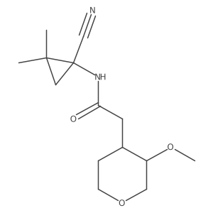 N-(1-Cyano-2,2-dimethylcyclopropyl)-2-(3-methoxyoxan-4-yl)acetamide结构式
