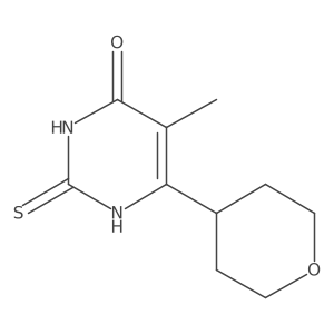 5-Methyl-6-(oxan-4-yl)-2-sulfanylidene-1,2,3,4-tetrahydropyrimidin-4-one Structure