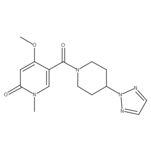 5-(4-(2H-1,2,3-triazol-2-yl)piperidine-1-carbonyl)-4-methoxy-1-methylpyridin-2(1H)-one结构式