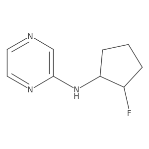 N-(2-fluorocyclopentyl)pyrazin-2-amine结构式