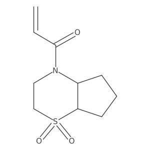 4-(Prop-2-enoyl)-octahydro-1lambda6-cyclopenta[b]thiomorpholine-1,1-dione Structure