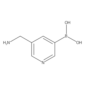 (5-(Aminomethyl)pyridin-3-yl)boronic acid结构式