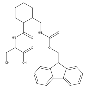(2S)-2-{[(1RS,2SR)-2-[({[(9H-fluoren-9-yl)methoxy]carbonyl}amino)methyl]cyclohexyl]formamido}-3-hydroxypropanoic acid Structure