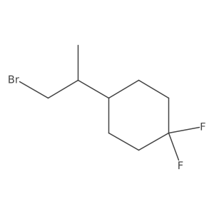 4-(1-Bromopropan-2-yl)-1,1-difluorocyclohexane Structure