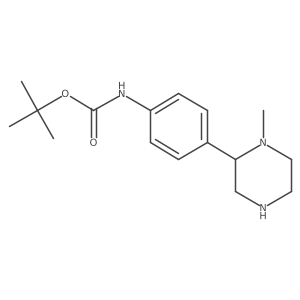 tert-butyl N-[4-(1-methylpiperazin-2-yl)phenyl]carbamate Structure