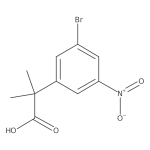 2-(3-Bromo-5-nitrophenyl)-2-methylpropanoic acid结构式