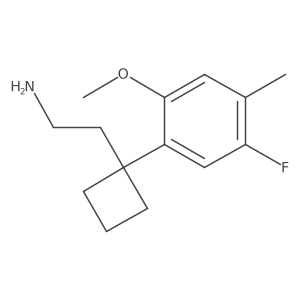 2-[1-(5-Fluoro-2-methoxy-4-methylphenyl)cyclobutyl]ethan-1-amine结构式