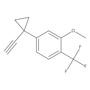 4-(1-Ethynylcyclopropyl)-2-methoxy-1-(trifluoromethyl)benzene结构式