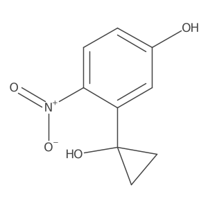 3-(1-Hydroxycyclopropyl)-4-nitrophenol Structure