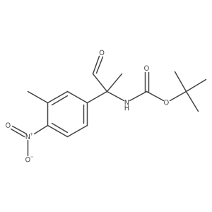 tert-butyl N-[2-(3-methyl-4-nitrophenyl)-1-oxopropan-2-yl]carbamate Structure