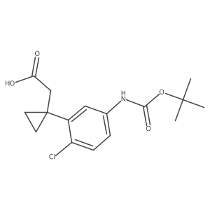 2-[1-(5-{[(Tert-butoxy)carbonyl]amino}-2-chlorophenyl)cyclopropyl]acetic acid结构式