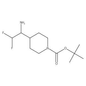 Tert-butyl 4-(1-amino-2,2-difluoroethyl)piperidine-1-carboxylate结构式