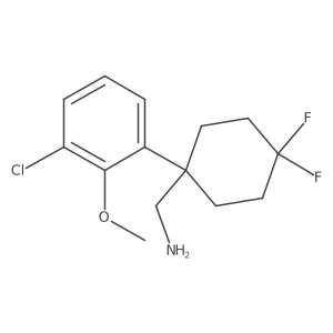 [1-(3-Chloro-2-methoxyphenyl)-4,4-difluorocyclohexyl]methanamine结构式