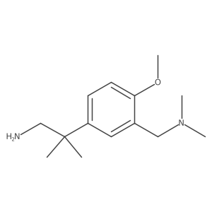 2-{3-[(Dimethylamino)methyl]-4-methoxyphenyl}-2-methylpropan-1-amine结构式